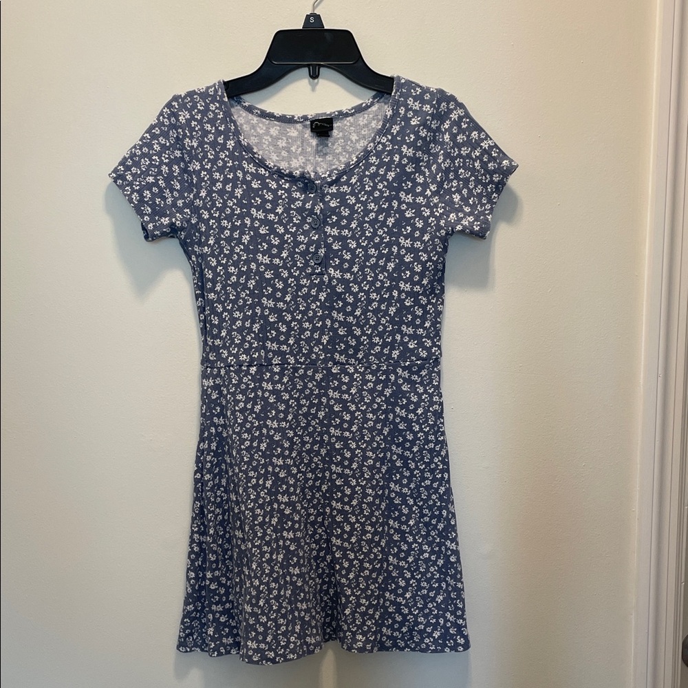 art class Blue Floral Scoop Neck Skater Dress